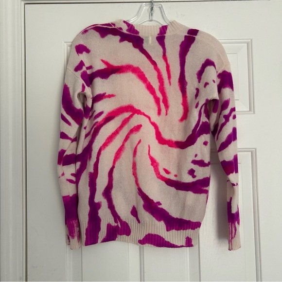 27 miles Malibu Pink and Purple Tie-Dye Crewneck cashmere Sweater XS - Picture 5 of 5